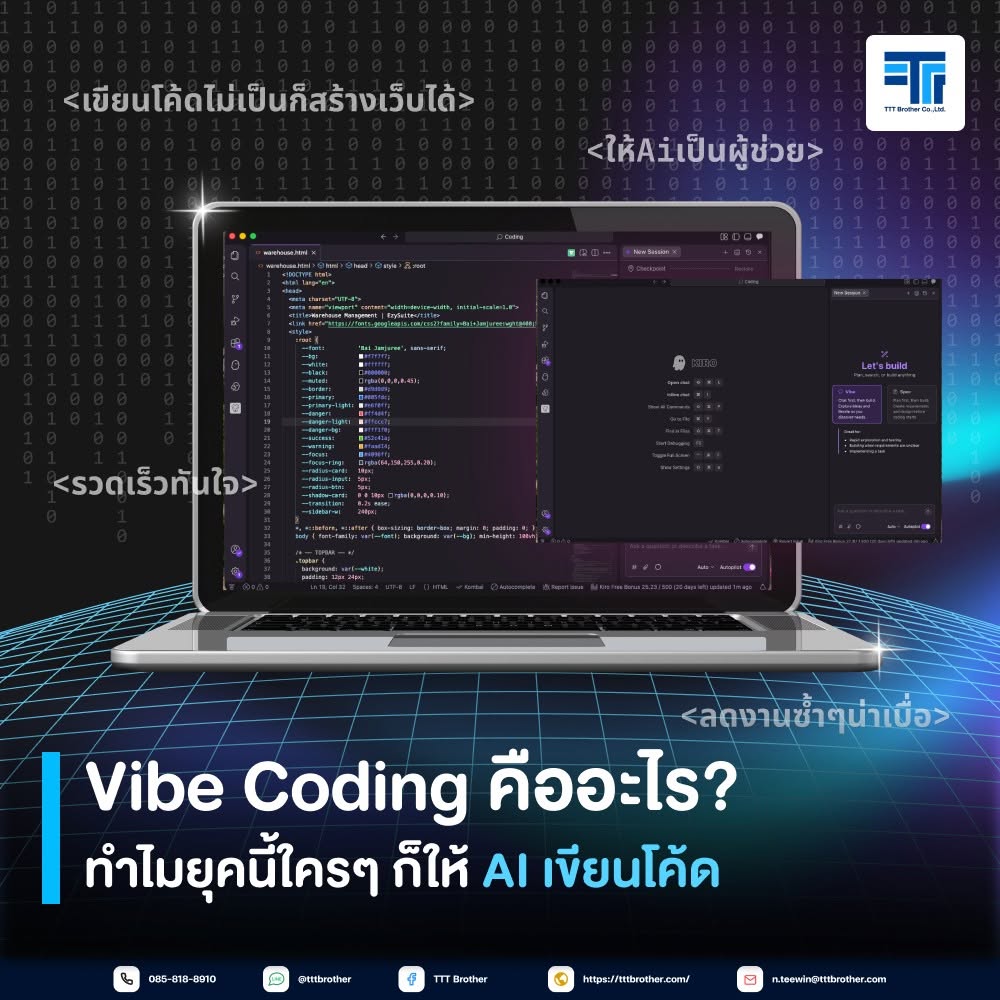 Vibe Coding คืออะไร? ทำไมยุคนี้ใครๆ ก็ให้ AI เขียนโค้ด